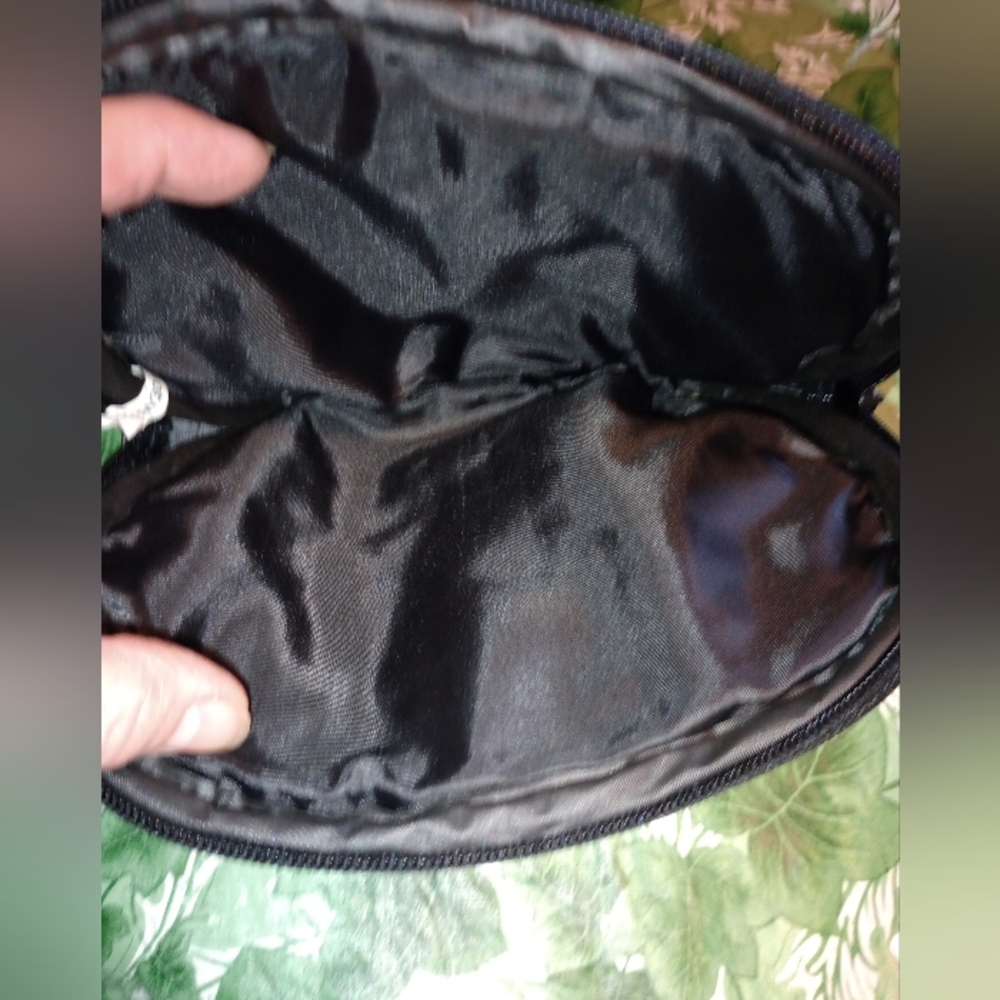 Vintage Black Patchwork Leather Pouch - image 2